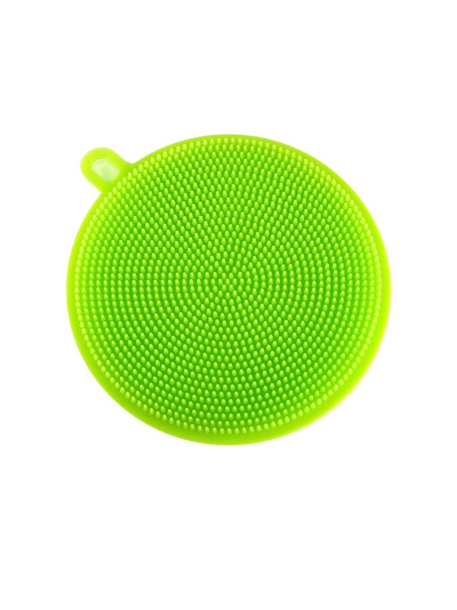 Силиконовая губка для посуды зелёная